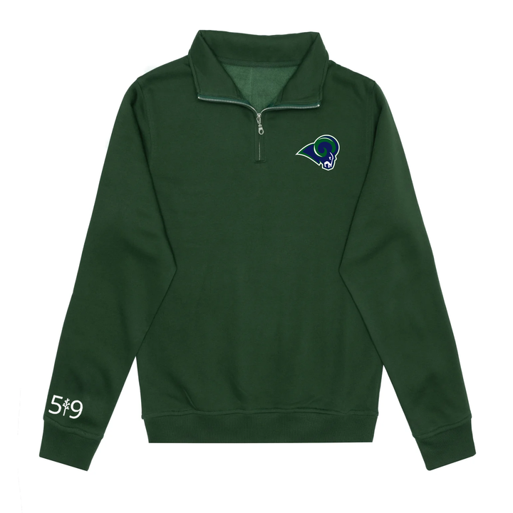 RAMS EMBROIDERED 1/4 ZIP (UNISEX)