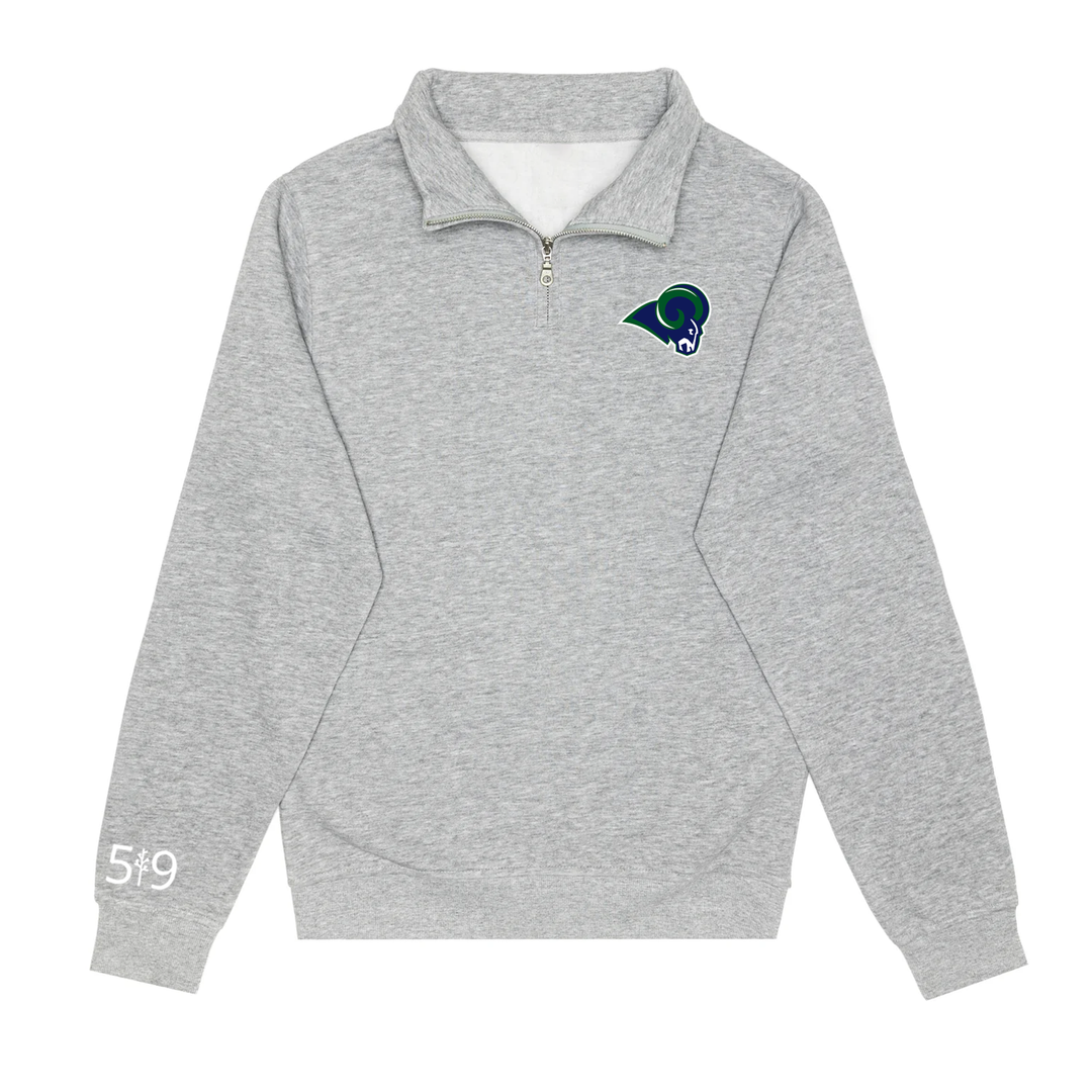 RAMS EMBROIDERED 1/4 ZIP (UNISEX)