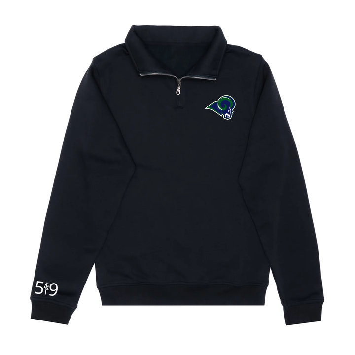 RAMS EMBROIDERED 1/4 ZIP (UNISEX)