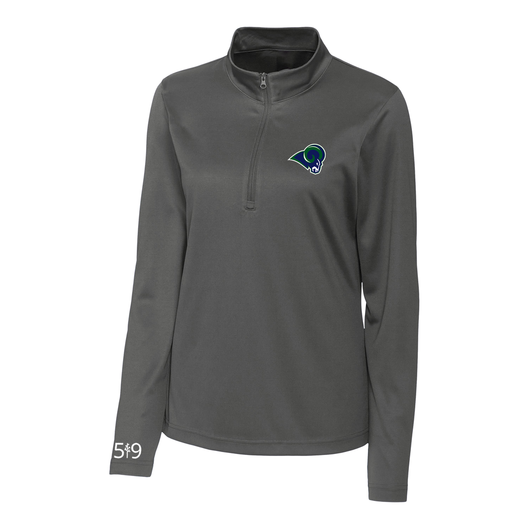 RAMS EMBROIDERED ATHLETIC 1/4 ZIP (WOMENS)