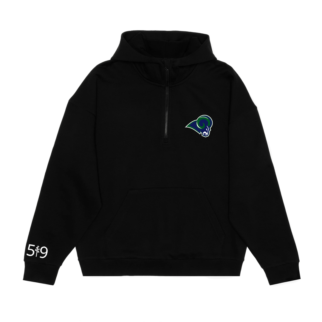 RAMS EMBROIDERED SCUBA 1/2 ZIP (UNISEX)