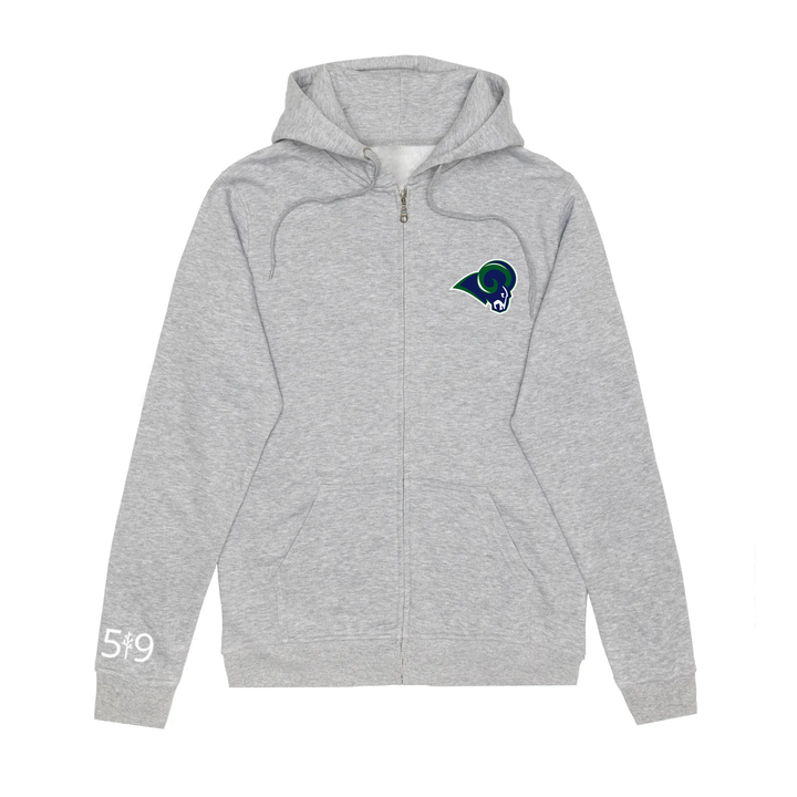 RAMS EMBROIDERED ZIP-UP (UNISEX)