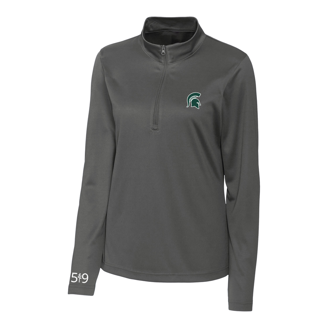 SPARTANS EMBROIDERED ATHLETIC 1/4 ZIP (WOMENS)