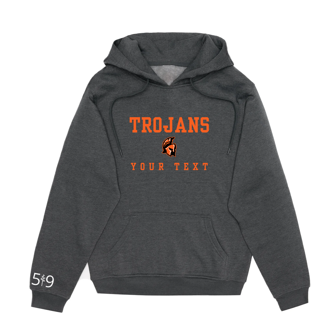 TROJANS EMBROIDERED TEAM HOODIE (UNISEX)