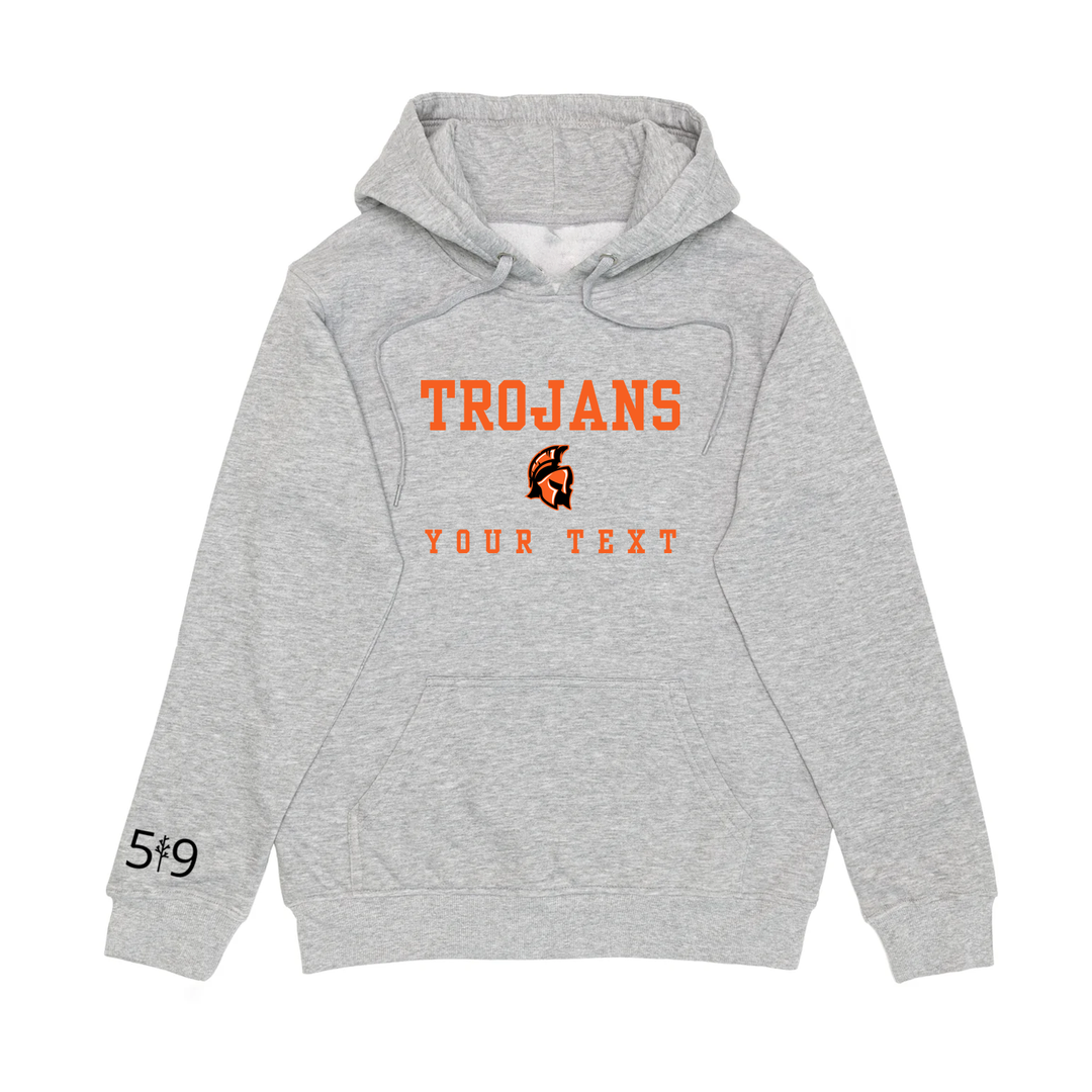 TROJANS EMBROIDERED TEAM HOODIE (UNISEX)