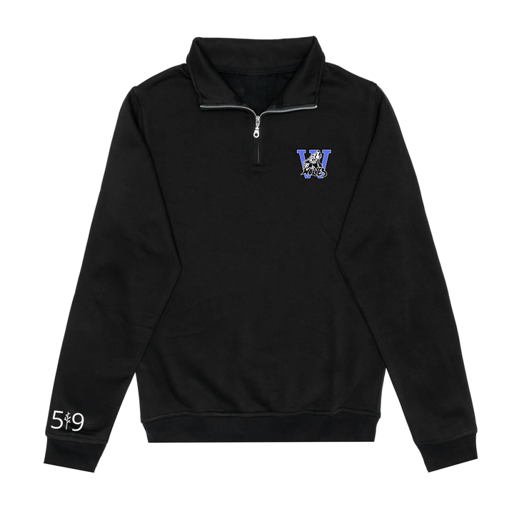 WOLVES EMBROIDERED 1/4 ZIP (UNISEX)