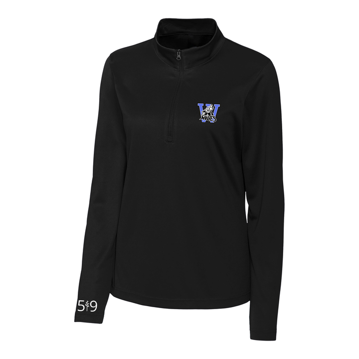 WOLVES EMBROIDERED ATHLETIC 1/4 ZIP (WOMENS)