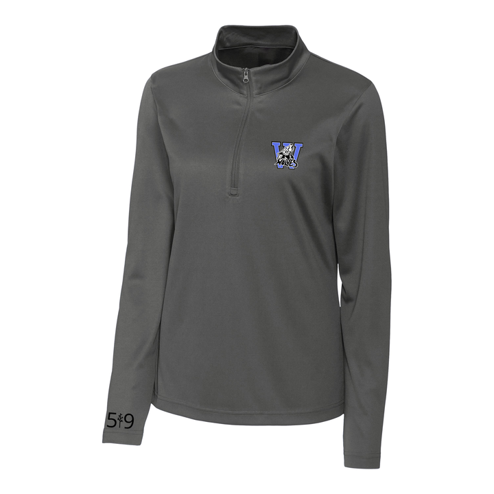 WOLVES EMBROIDERED ATHLETIC 1/4 ZIP (WOMENS)