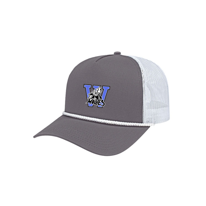 WOLVES EMBROIDERED ROPE MESHBACK HAT