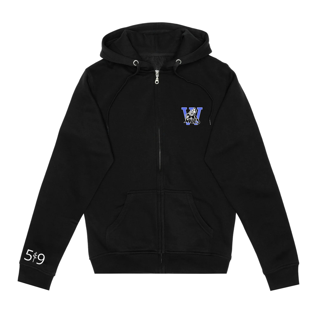 WOLVES EMBROIDERED ZIP-UP (YOUTH)