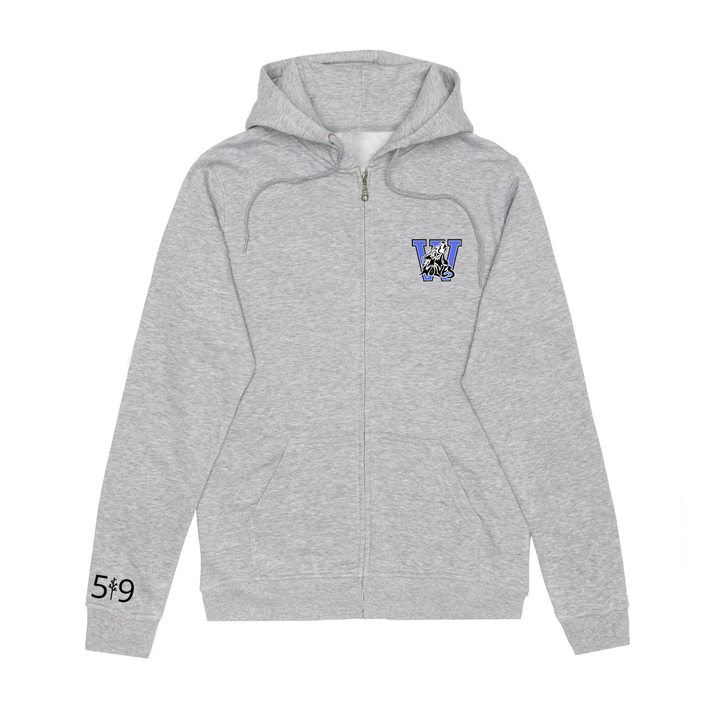 WOLVES EMBROIDERED ZIP-UP (YOUTH)